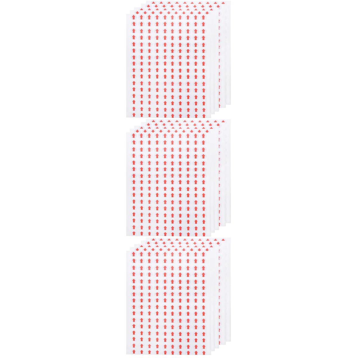 접착식 스티커 빨간색 화살표 라벨, 탈착식 소형 원형 도트 스티커, 제품 검사 결함 표시기, 9600 개, 10mm